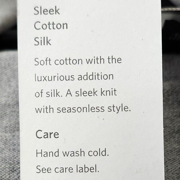 Eileen Fisher Women's Silver Cotton Cardigan W/Silk Edging Size Large - Picture 8 of 9